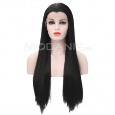 Cheveux raides noirs Perruque longue Perruque femme Cheveux postiches pas cher pour cosplay
