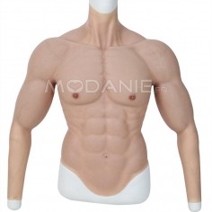 Combinaison en silicone avec bras combinaison de corps mâle culturisme Crossdresser Cosplay 