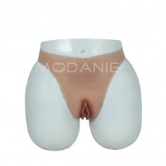 Culotte T-string de faux vagin en silicone Faux vagin avec livres de vulve réaliste