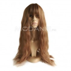 Perruque bouclée Perruque brune Cheveux postiches pas cher pour cosplay ou travesti
