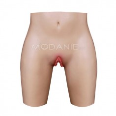 Pantalon transgenre Court pantalon de féminisation en silicone haut-élastique Avec sondage évacuateur et faux vagin