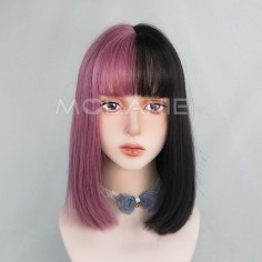 Perruque extraordinaire raide 2 couleurs en 1 Cheveux artificiels pour cosplay ou spectacle