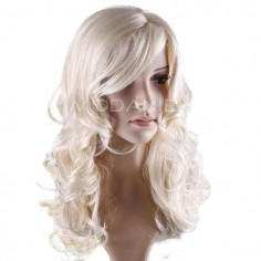 Perruque bouclée pour cosplay ou travesti Perruque blonde Cheveux postiches pas cher