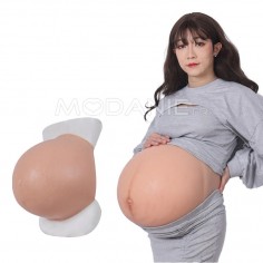 Prothèse de ventre de grossesse jumelle en silicone Faux ventre de jumeaux