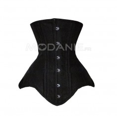 Noir corset femme simple et classique pour affiner la taille Corset sous-poitrine avec fermeture de laçage dans le dos