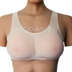 Bonnet de A à E Soutien-gorge élastique avec faux seins en silicone Faux seins confortable pour les travestis